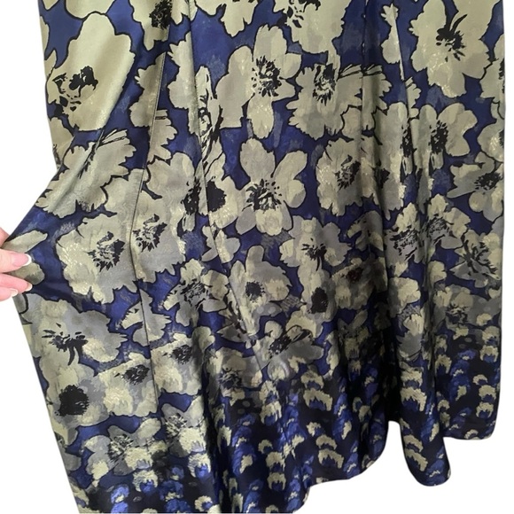 Banana Republic Floral Print Cocktail Fit & Flare Dress Maxi I Size:L - Picture 6 of 13